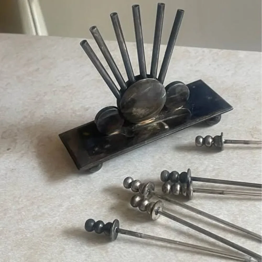 Emerl cocktail pick art deco set